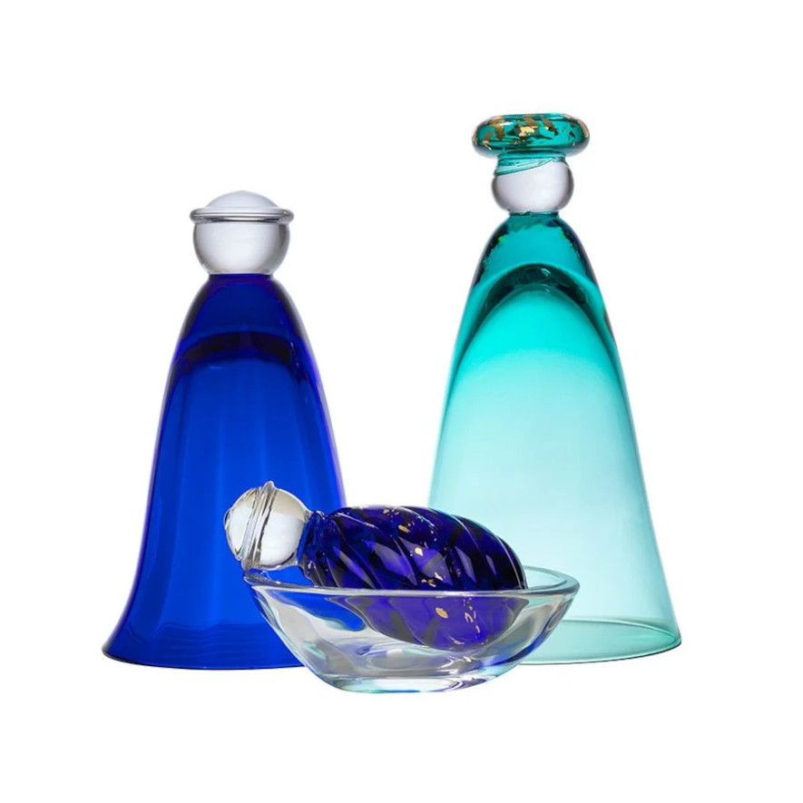 Hadeland Glassverk Sparkling Christmas Julekrybbe, Jesus, Maria Og Josef